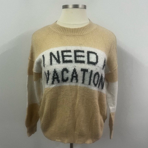 Wildfox I Need A Vacation Knit Distressed Sweater - Picture 13 of 14